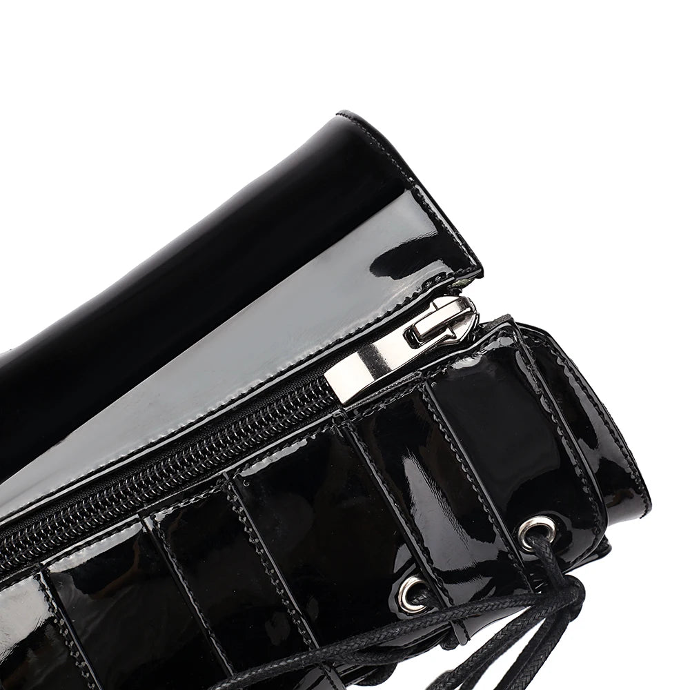 INS Style 15CM Extreme High Heels Platform Boots Lace Up Sexy Pole Dancing Ankle Boots Side Zip Gold Silver  Shoes Fast Shipping