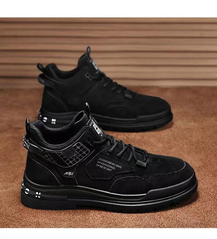 Men's Boots Mens Luxurious Design Casual Shoes Mens Motorcycle Boots Men's Waterproof and Wear-resistant Work Shoes