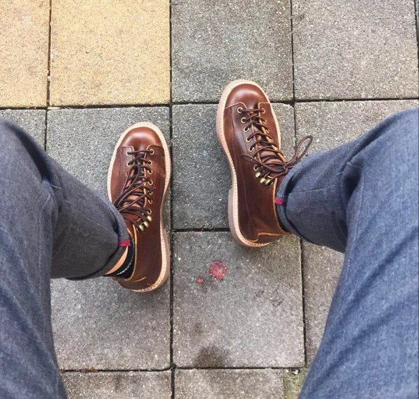 Mens British Wind Retro Boots Motorcycle Short Boots Men's Leather Boot Casual Work Shoes Men Women's Tide Chelsea Boots