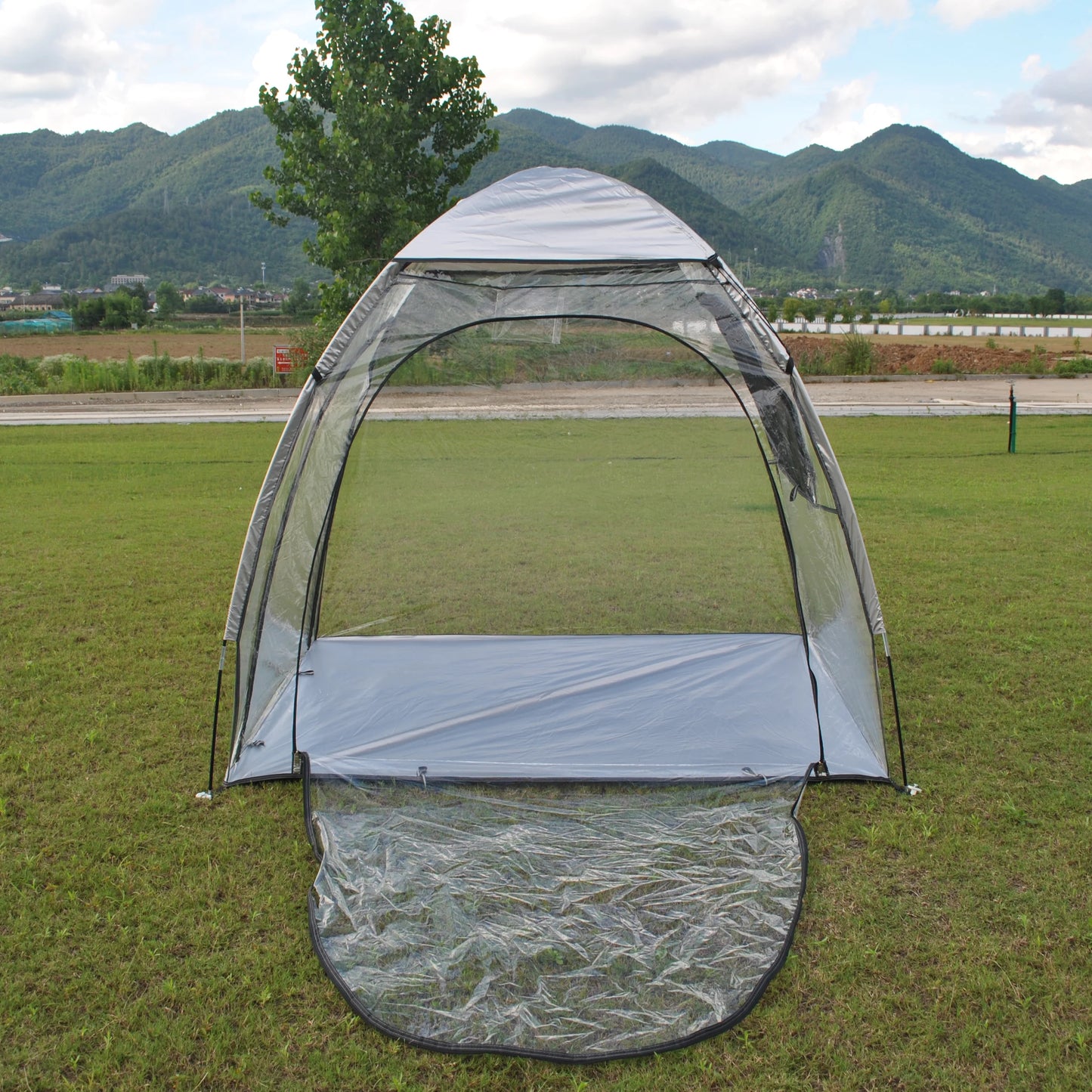 Sports Tent All Weather Clear Sport Shelter Waterproof and Windproof with Detachable Top Cover Rain Tent,PVC tent,Warm keep tent