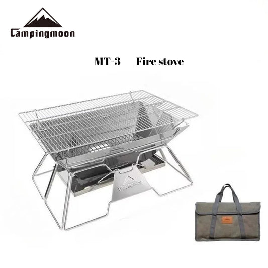 Steel foldable portable barbecue grill MT-3 MT-2 outdoor camping picnic set camping barbecue grill fire pit firewood stove