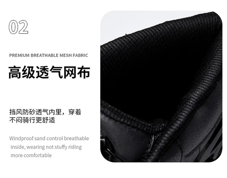 Large Size Motorcycle Boots Outdoor Riding Racing Shoes Anti-fall Wear-resistant Motorcycle Shoes Motorcycle Travel Equipment