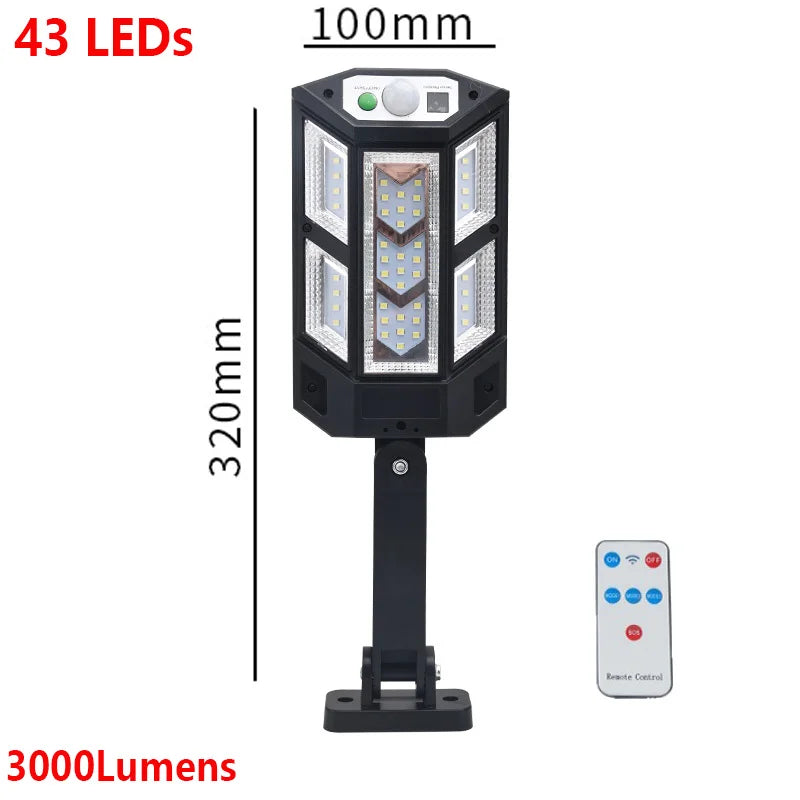 10000 Lumen powerful Solar Led Light Outdoor Solar Lamp of Motion Sensor 4Mode Waterproof Solar Garden Light Street Yard Lantern