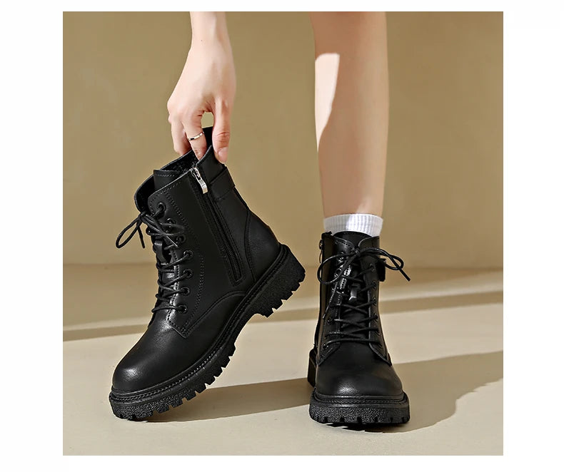 Women Boots 2024 Autumn Winter New Fashion Classic Short Boot Handsome Ankle Boot Work Clothes Shoe Botas de mujer black boots