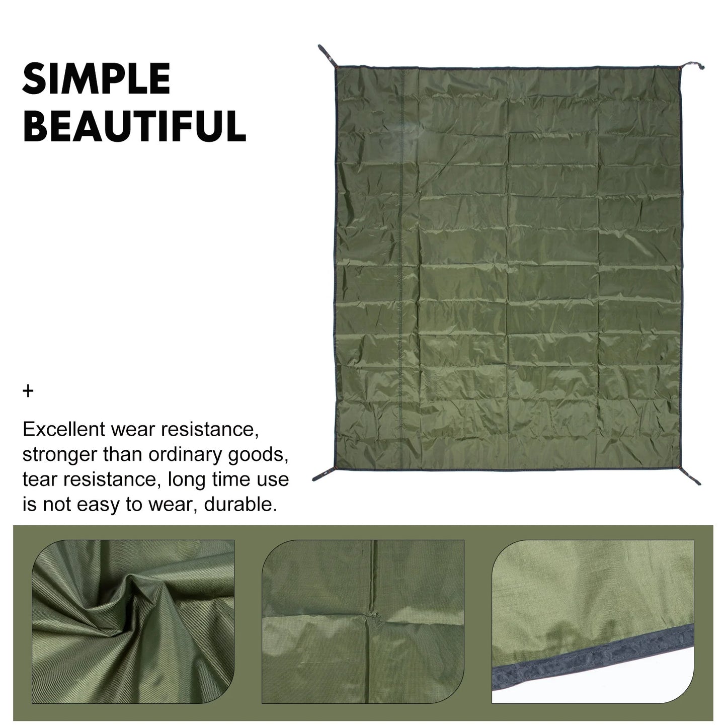 Waterproof Picnic Ground Mat Wear-Resist Tent Tarp Durable Folding Portable Outdoor Camping Ground Cloth Wear-Resist Tent Tarp