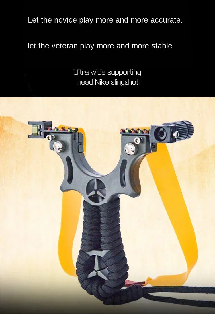 High Quality Outdoor Hunting Shooting Alloy Slingshot with Quality Rubber Band Professional Shooting Game Catapult Tirachinas