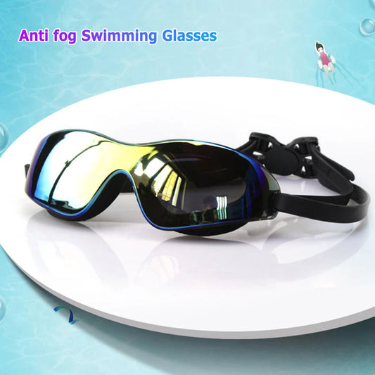 Electroplate Diving Glasses Anti-Fog Swim Pool Eyewear Adjustable Swim Sports Eyewear for Women Men Youth Kids