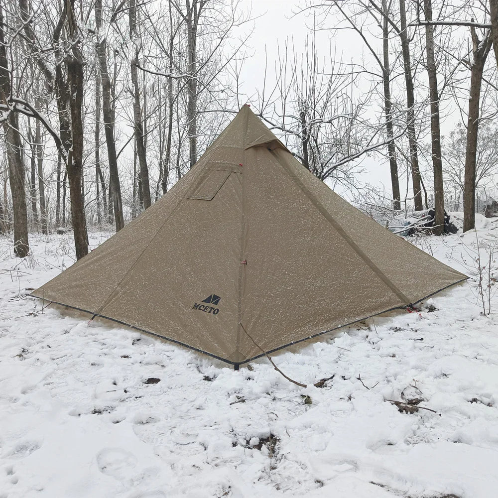 Outdoor 2 People Ultralight Mountain Gear with 2 Door Spire Tent Waterproof Camping tourist with Chimney Hole Hot Tent Camp