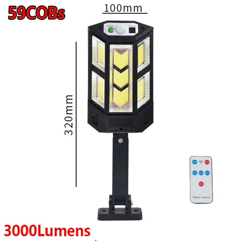 10000 Lumen powerful Solar Led Light Outdoor Solar Lamp of Motion Sensor 4Mode Waterproof Solar Garden Light Street Yard Lantern
