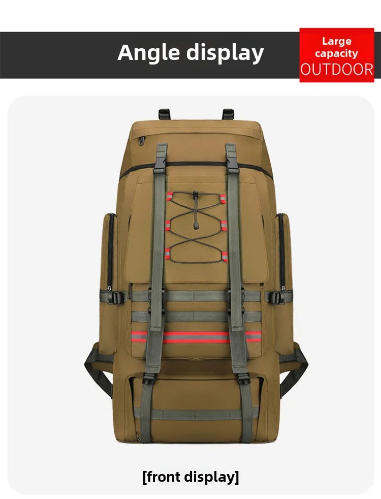 130L Large Capacity Mountaineering Bag Suitable  Outdoor Travel Camping Climbing Adventure Multifunctional Waterproof  Backpack