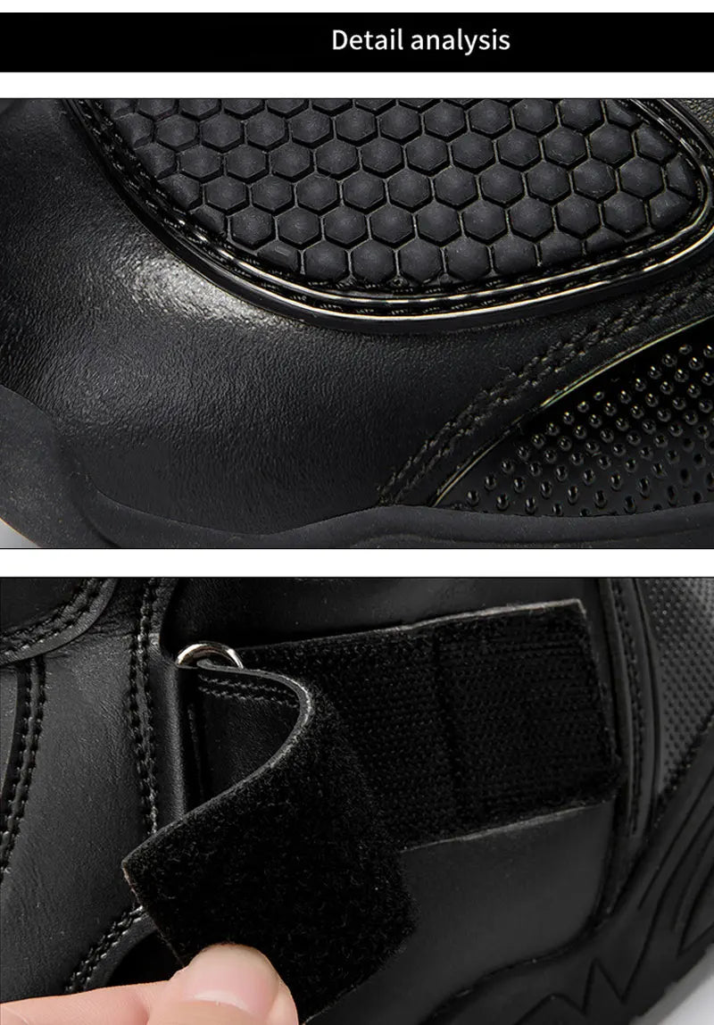 New Motorcycle Boots Men Waterproof Motocross Riding Boot Men's Motorbike Shoes Breathable Anti-slip Motos Protective Boots