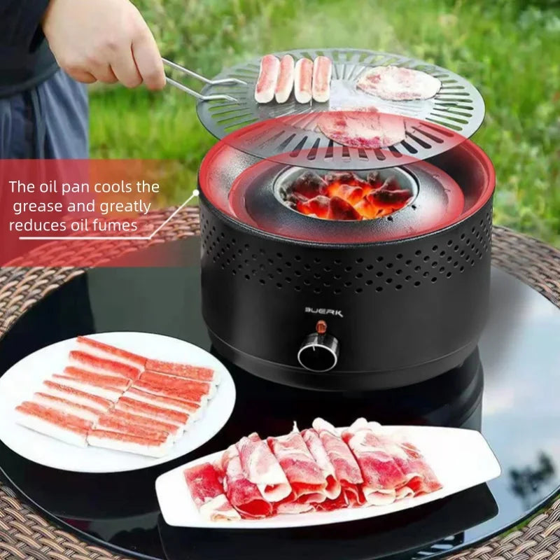 Outdoor BBQ Barbecue Stove Household Charcoal Barbecue Stove Multifunctional Portable Mini Stainless Steel Adjustable Firepower