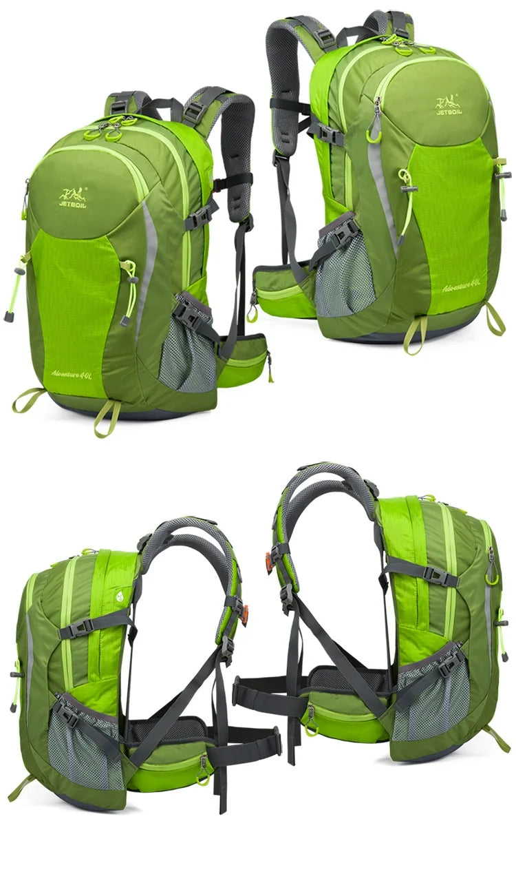 40L Splicing Style Backpack 450D Nylon Travel Bag Men Outdoor Backbag Multifunctional Hiking Mountaineering Backpack