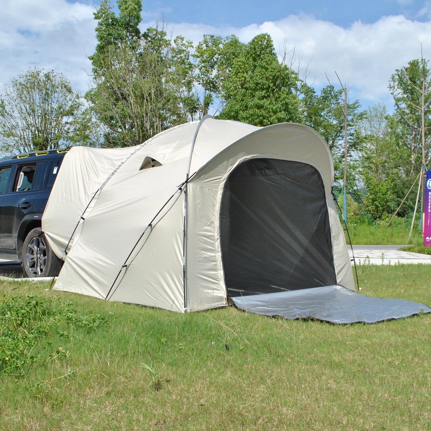 6 Person SUV Tent for Camping Double Layer PU3000mm Waterproof UPF 50+ UV Protection Electric Vehicle Car Tent Multi-use