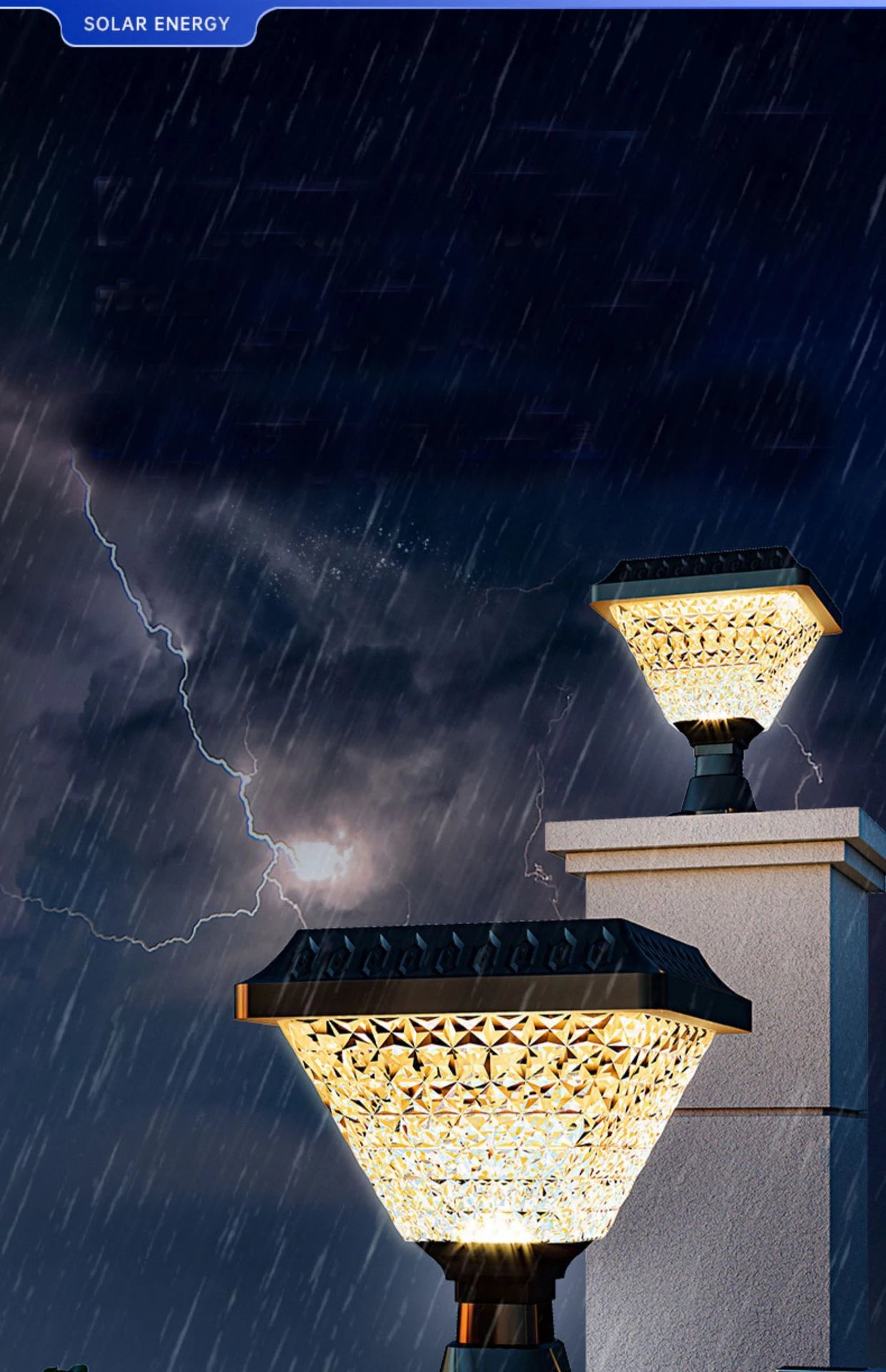 Solar Light Outdoor Fixtures Courtyard Garden Lawn Street Lights Waterproof Lamp External Landscape Patio Festival Lighting