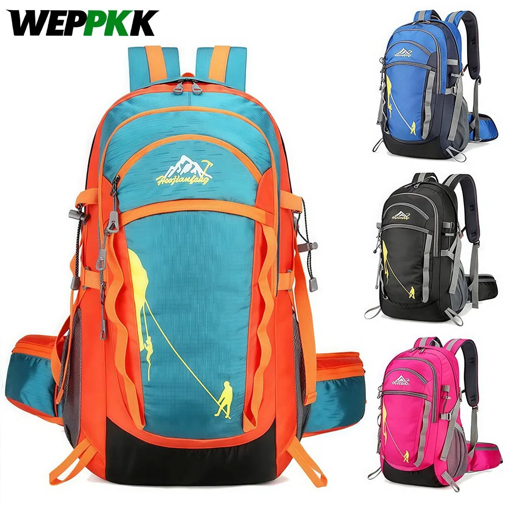 1PCS 40L Hiking Backpack, Water Resistant Lightweight Outdoor Sport Daypack Travel Bag for Camping Climbing Skiing Cycling