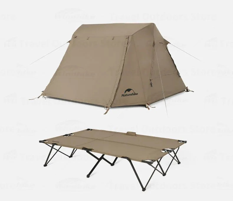 Naturehike A-Type Automatic Tent 1-2P Get Off The Ground Riverside Fishing One Touch Tent Quick Open Camping Bed Tent Waterproof