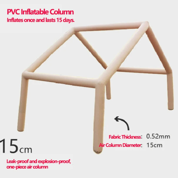 7.5㎡ Large Inflatable Tents with Air Column Set for Rainproof & Waterproof Outdoor Camping 420D Oxford Fabric Inflatable Marquee