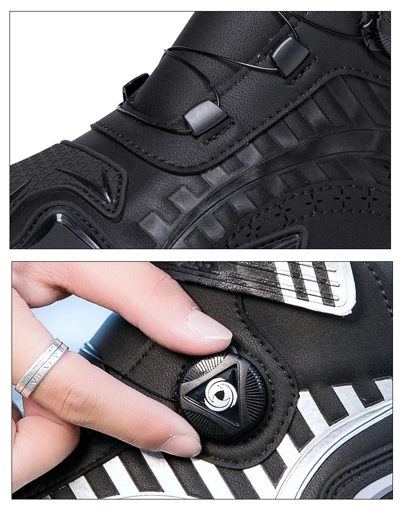 Man Motorcycle Boots Breathable Anti Slip Men's Motorbike Shoes Road Racing Riding Motocross Boot High Quality Men Motos Shoes