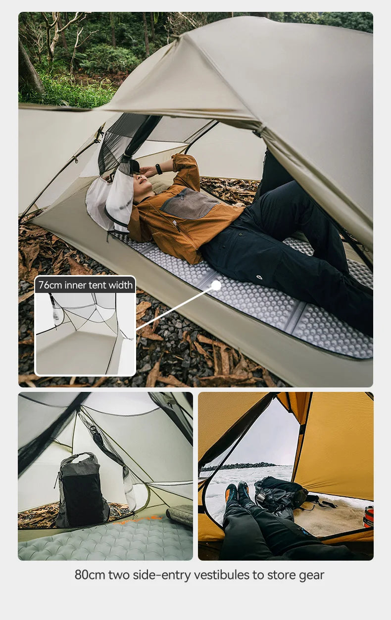 Thous Winds SGR 1-Person Backpacking Tent, 3-Season Ultralight Hiking Tent, 15D Nylon Ripstop Both Side Silicon Camping Tent