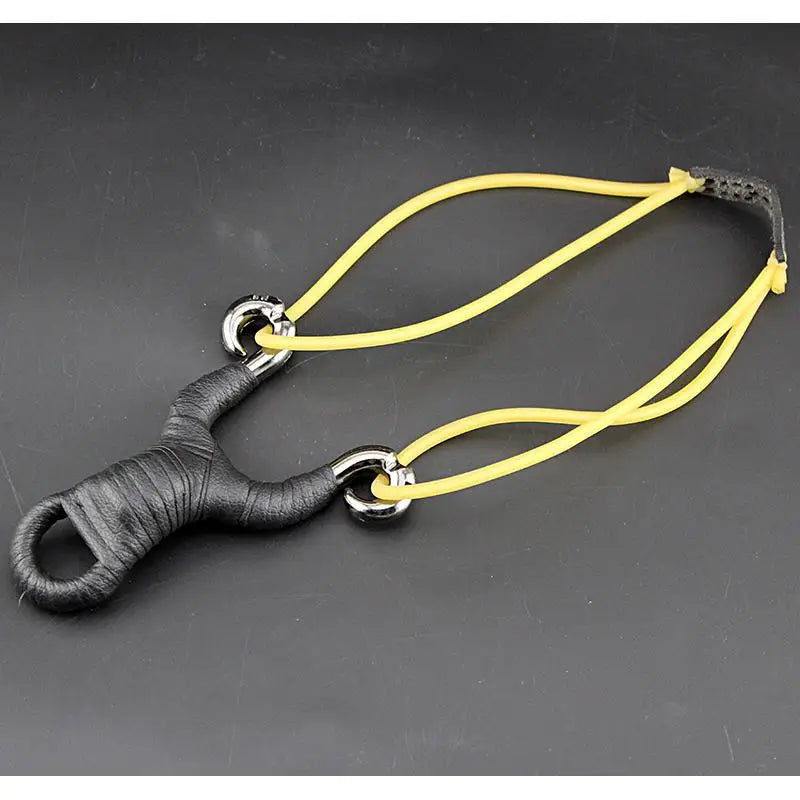 Powerful Hunting Slingshot Catapult Brass Pro Metal Slingshot with 3 Slingshot Bands 50pcs Slingshot Ammo Good Gift