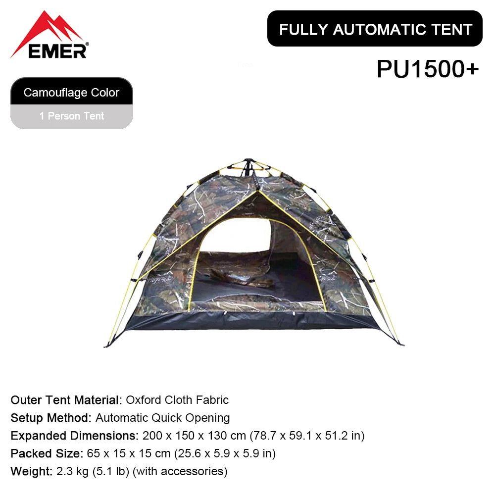 EMER Outdoor Camping Tent Automatic One-touch Tent Waterproof Picnic Tourist House for Travel Hiking Fishing Camping Supplies