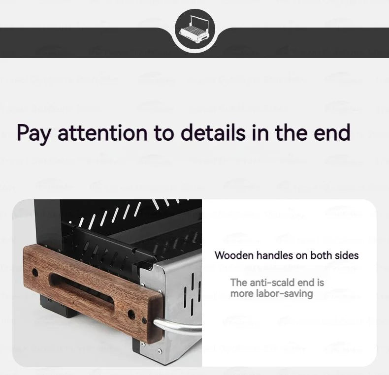 Naturehike Upgrade Barbecue Grill Lightweight Folding Portable Charcoal Burner Camping Outdoor Picnic Tabletop Cooking Stove Box