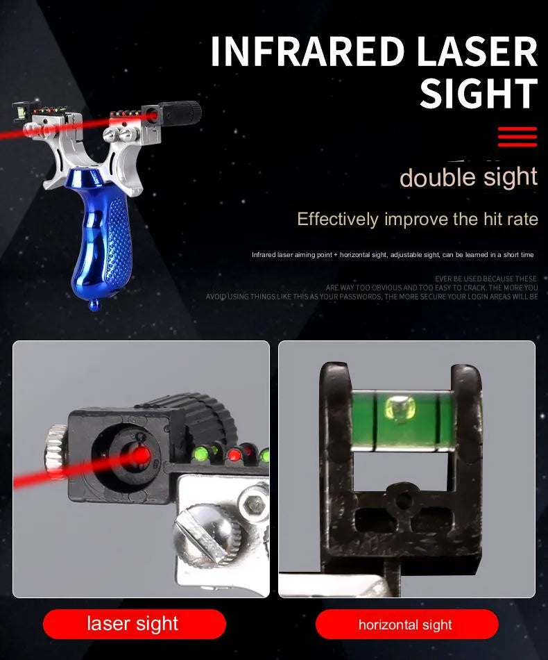 Professional Hunting Laser Slingshot High-power Outdoor Shooting Resin Catapult with Rubber Band Sports Entertainment Tools Set