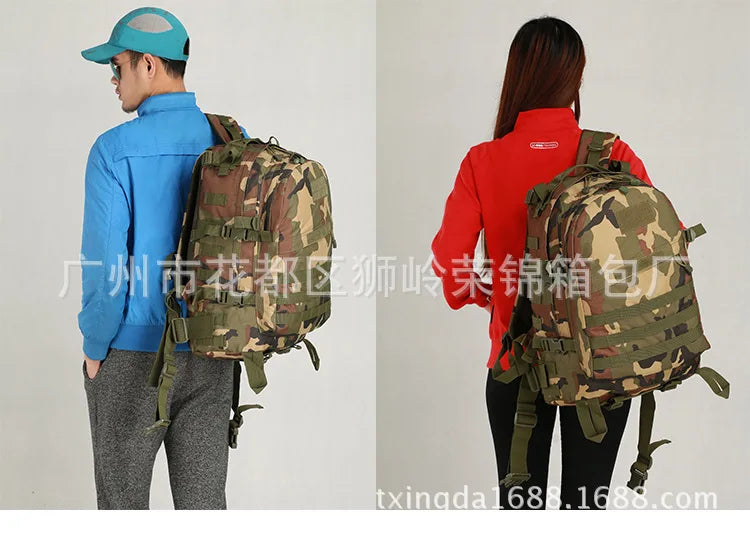 Upgraded 3D Bag Camouflage Mountaineering Bag Tactical Backpack Outdoor Camping Travel Bag