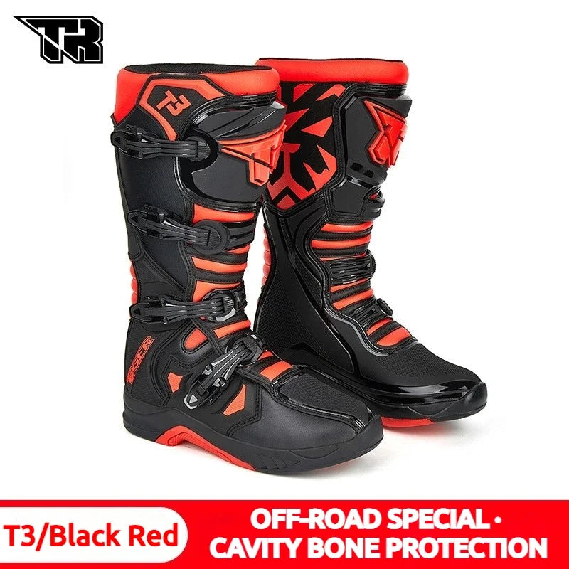 Motocross Enduro Professional Racing Boots Motorcycle Off-road Bottas Motorboat Shoes ATV MTB Motorcycle Long Racing Boots