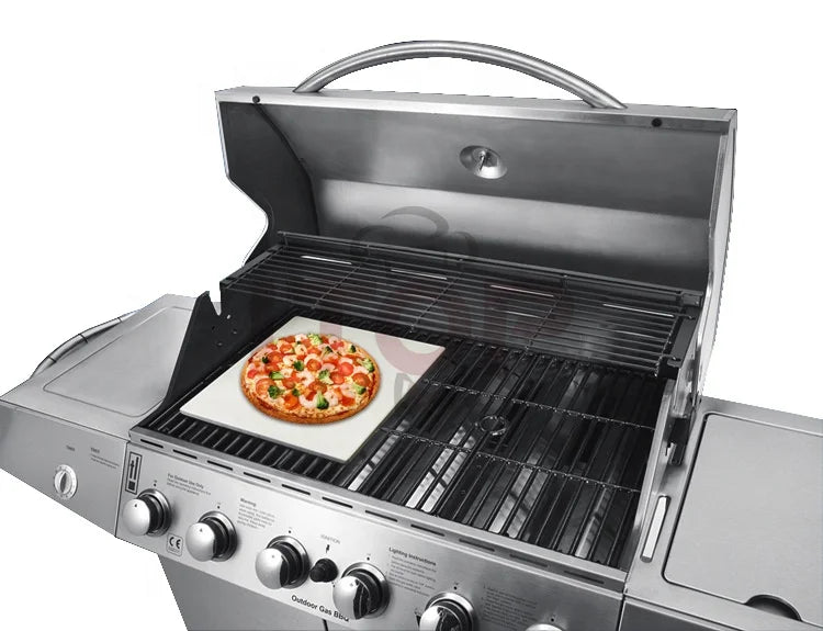 6 burner Gas BBQ Stainless Steel Grill Bbq Cyprus Outdoor Kitchen Garden Gas Barbecue Grill Villa Party Bbq Grill Trolley