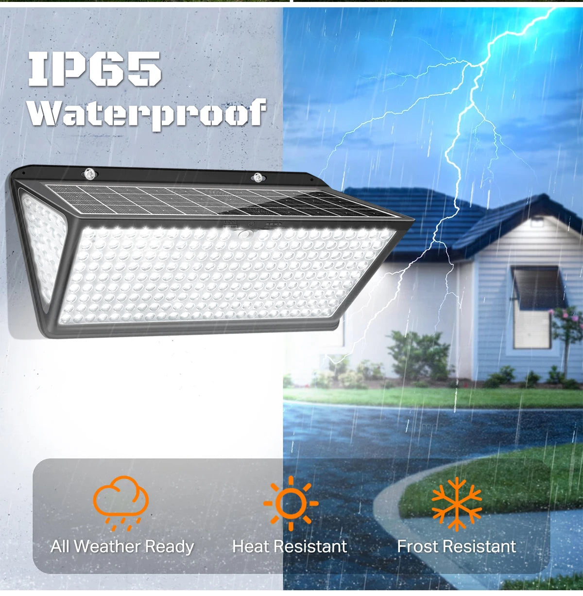 Super Bright Solar Wall Lamp Solar Lights Outdoor Solar Powered Flood Lights with 3 Mode IP65 Waterproof for Outside Yard Street