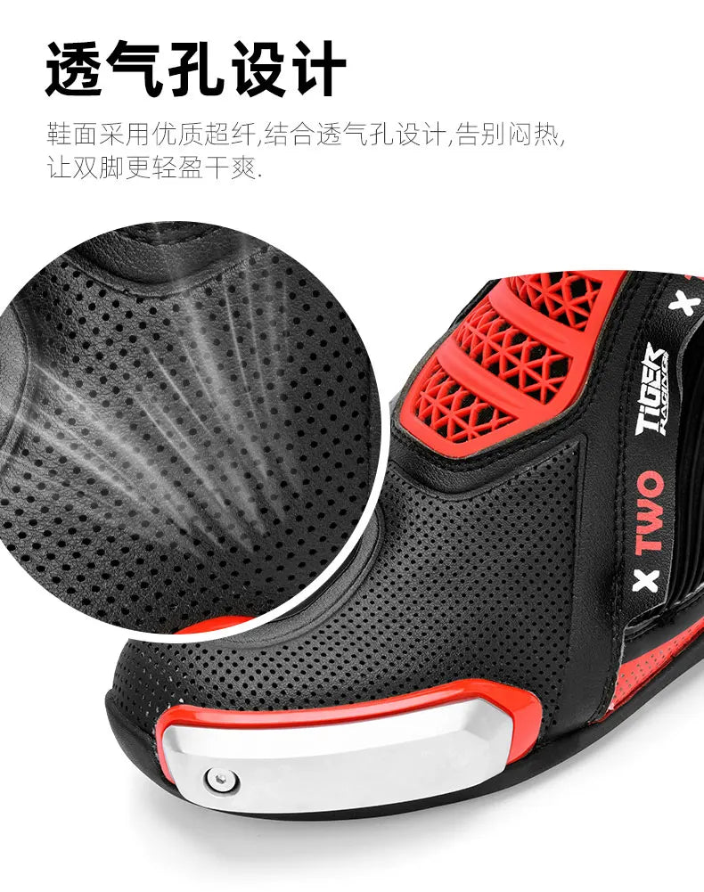 TR Motorcycle Long Boots Motocross Off-Road Rally Professional Racing Boots Motorbike Rider Biker Shoes Protection Equipment