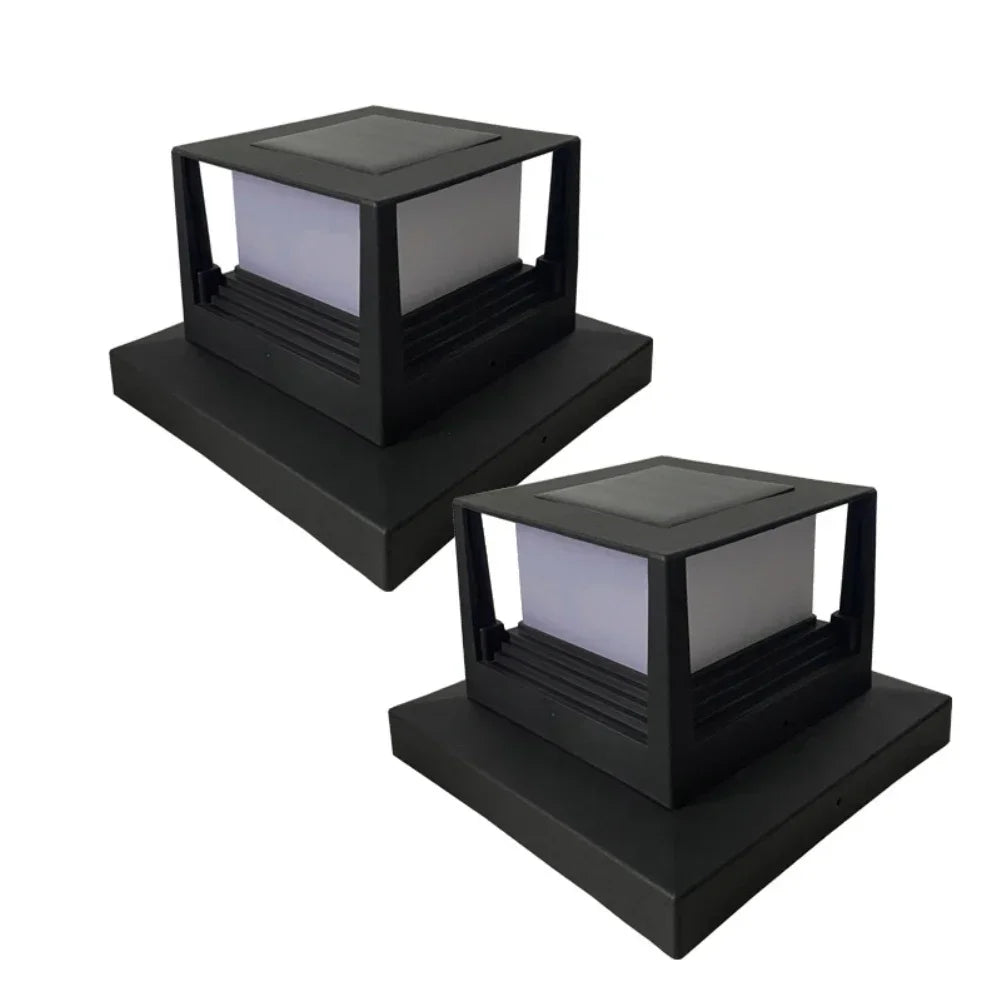 Waterproof Led Light Fence Lamp Solar Panel Pipe Garden Street Solar Powered Landscape Lamp Light Hot Solar Pillar Post Cap New