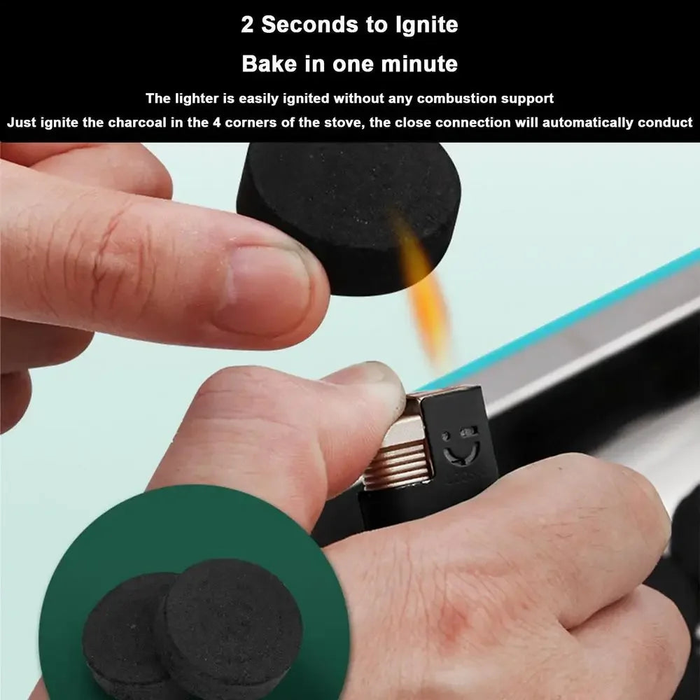 Portable Charcoal Grill Disposables Charcoal Compact Charcoal Grills Camping Accessories Portable Barbecue Grill Disposables BBQ