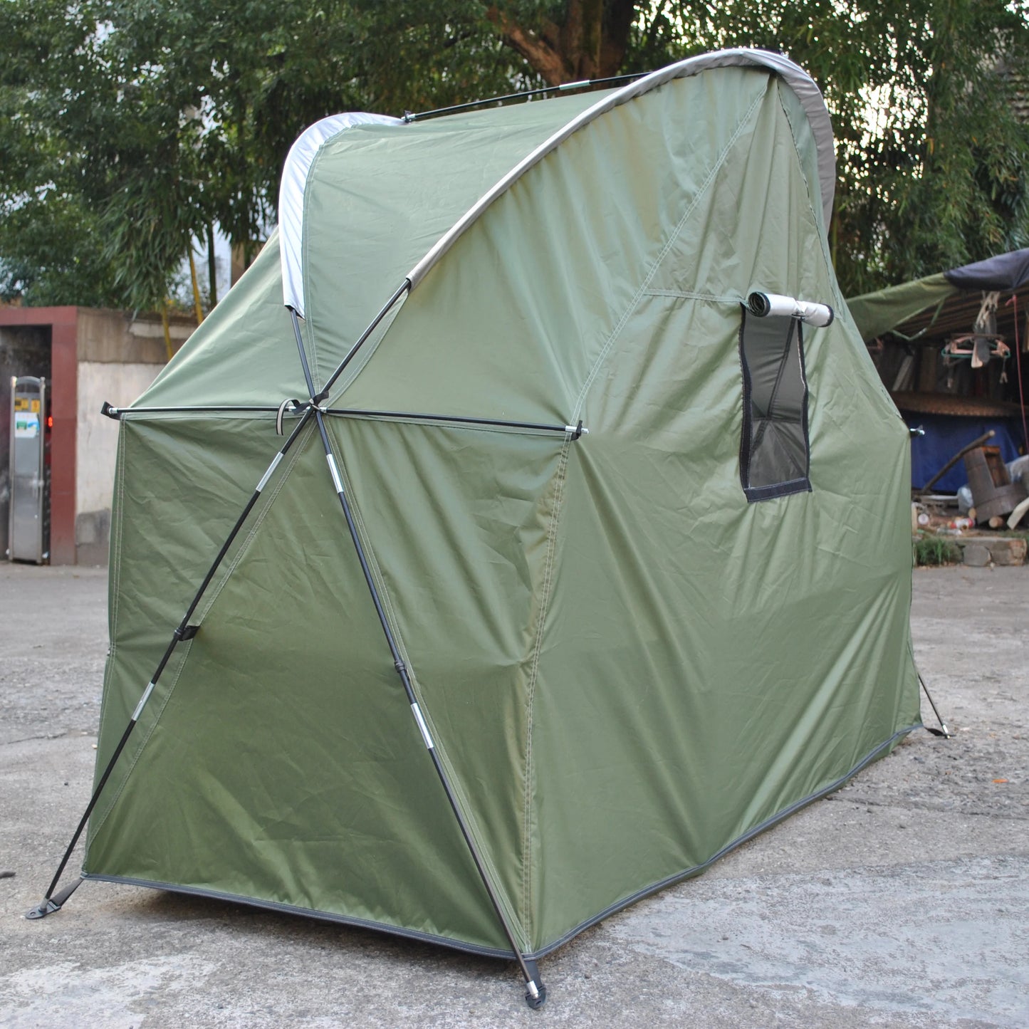 Durable Cot Tent for Camping, Light Weight, Backpacking Tent, Solo, 4000mm Camping Cot Package Not Include