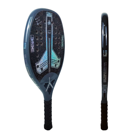 BTR-4009 Rolls Customized Logo Laser Effect High Quality 18K Carbon Beach Tennis Racket