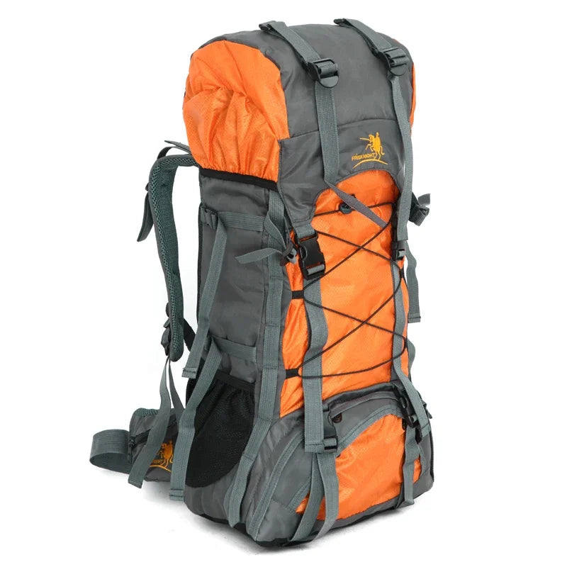 Nylon Water Resistant Outdoor Hiking Backpack 60L Large Capacity Camping Climbing Sports Bag Backpack Man Woman Riding Rucksack