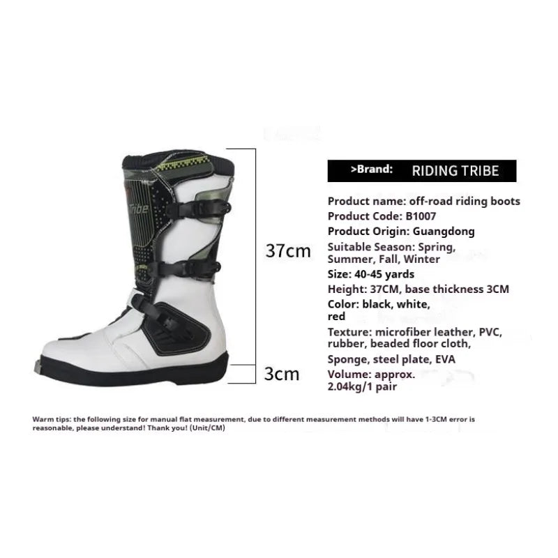 Motorcycle Riding Racing Boots Rain Professional Boot Men Women Crash Fall Protection Off-Road Motorbike Shoes Botas Motocross