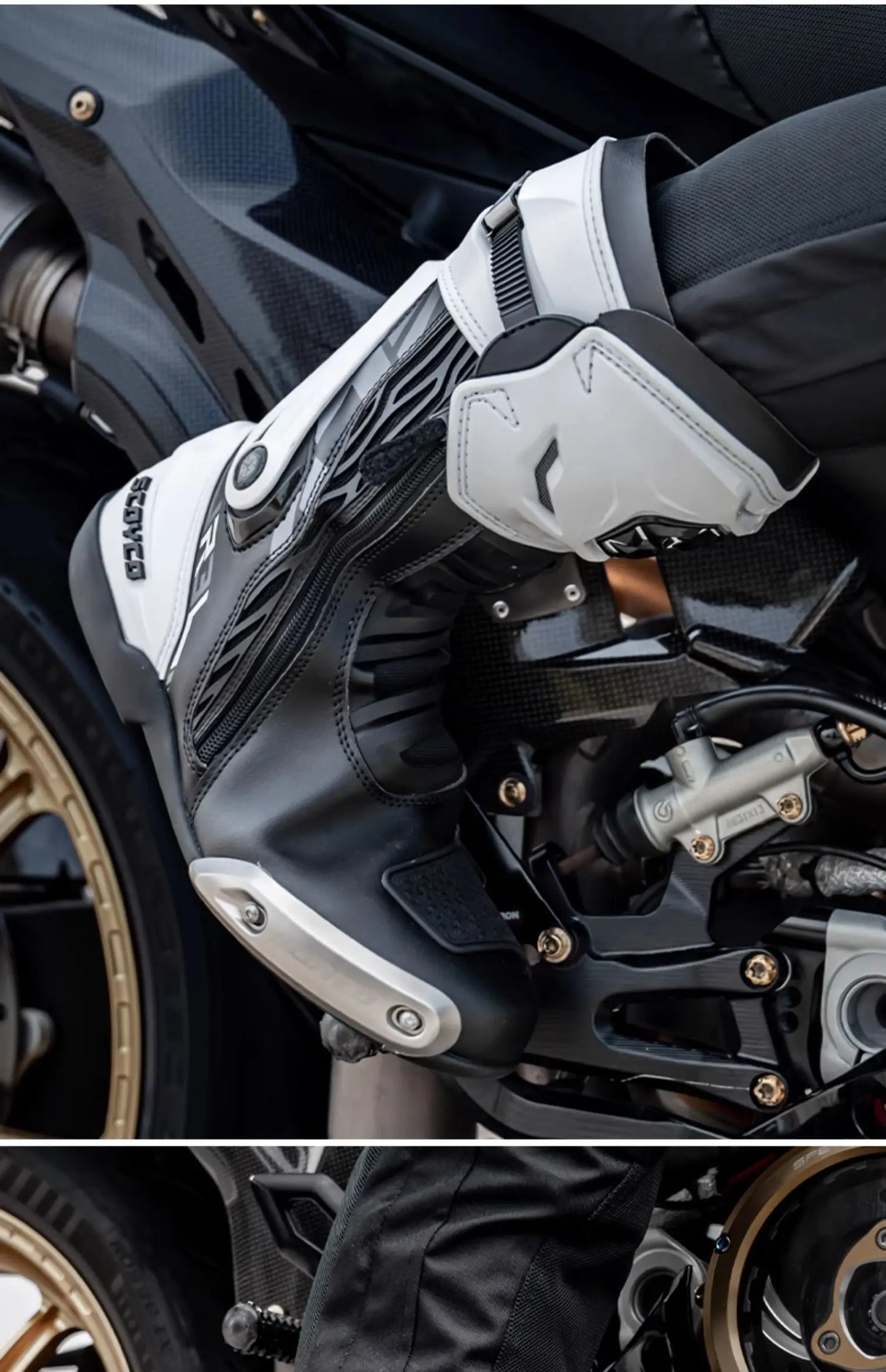 SCOYCO Knee-High Motorcycle Boots For Men Women Off-Road Highway Riding Durable Anti-Slip Sole Ankle Support All-Terrain Grip