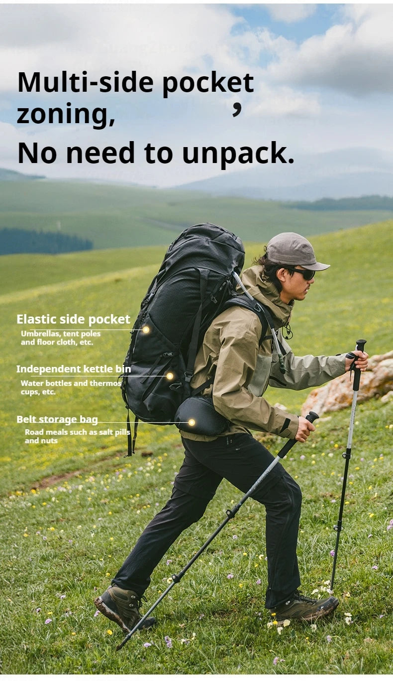 Naturehike 70L Hiking Backpack Outdoor Rainproof With Rain Cover Knapsack Climbing Shoulder Bag Travel Camping Rucksack Portable