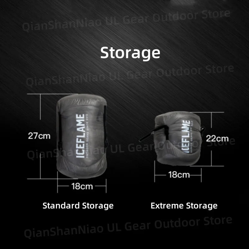 ICE Flame NXT 800FP Down Quilt Outdoor Camping Multifunctional Ultralight New Duck Down Quilt Waterproof Bottomless Sleeping Bag