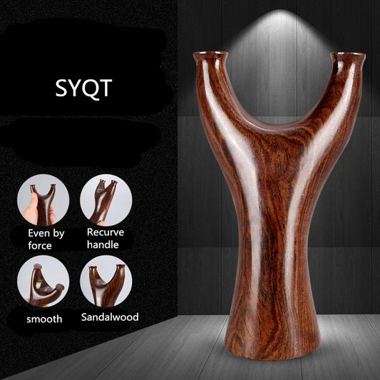Slingshot Ebony Slingshot Solid Wood Flat Rubber Band Slingshot Wide Rubber Hand Recurve Outdoor Hunting Launch Slingshot