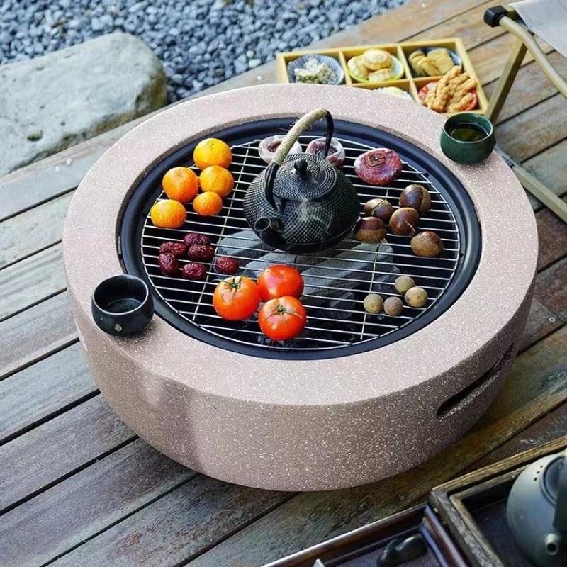 Camping BBQ Grills Outdoor Garden Charcoal Barbecue Brazier Portable Barbecue Grill Tent Travel Stove Kitchen Grill Accessories