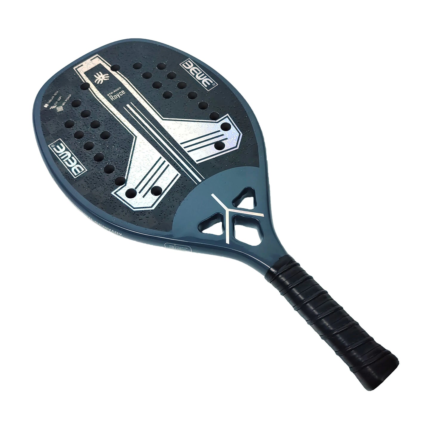 BTR-4009 Rolls Customized Logo Laser Effect High Quality 18K Carbon Beach Tennis Racket