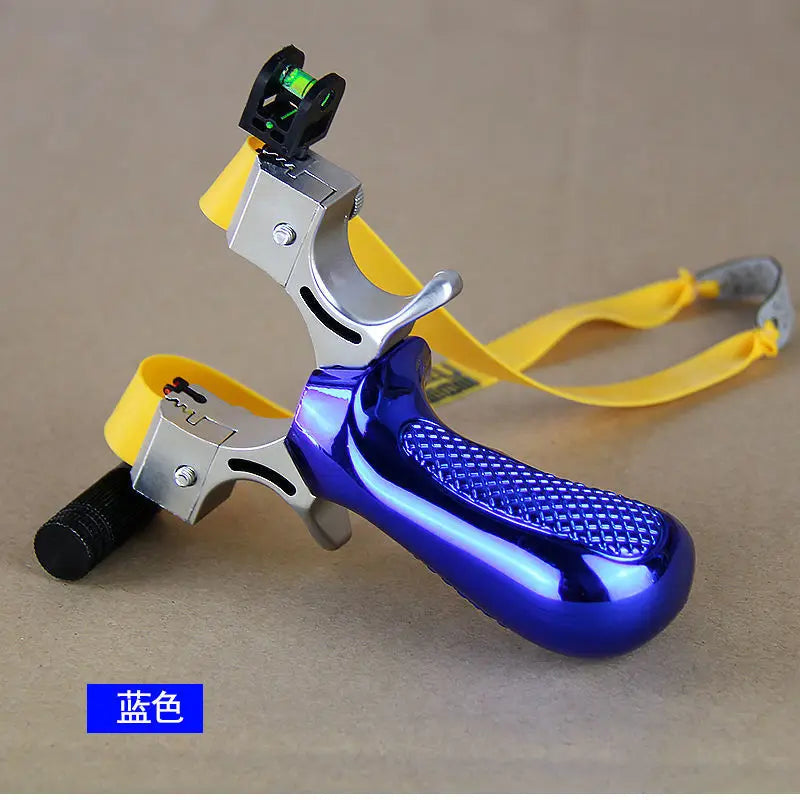 Laser Aiming Slingshot Set Resin Outdoor Hunting Catapult with Flat Rubber Band Outdoor High Precision Shooting Accessories Tool