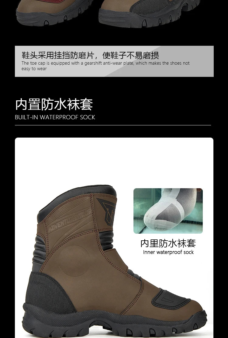 Motorcycle Boots Men Racing Shoes Motorcyclist Boots Off-road Anti-slip Four Seasons Cycling Protective Gear Motocross Boots