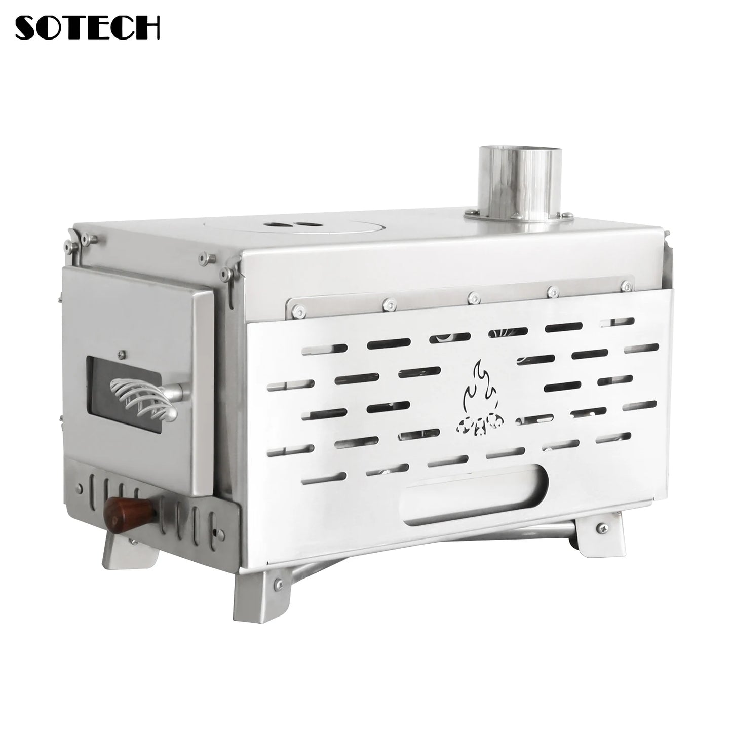 Multi-purpose Firewood Stove Stainless Steel Pellet Burner Camping Partical Heater Portable Foldable Wood Stove Outdoor Picnic