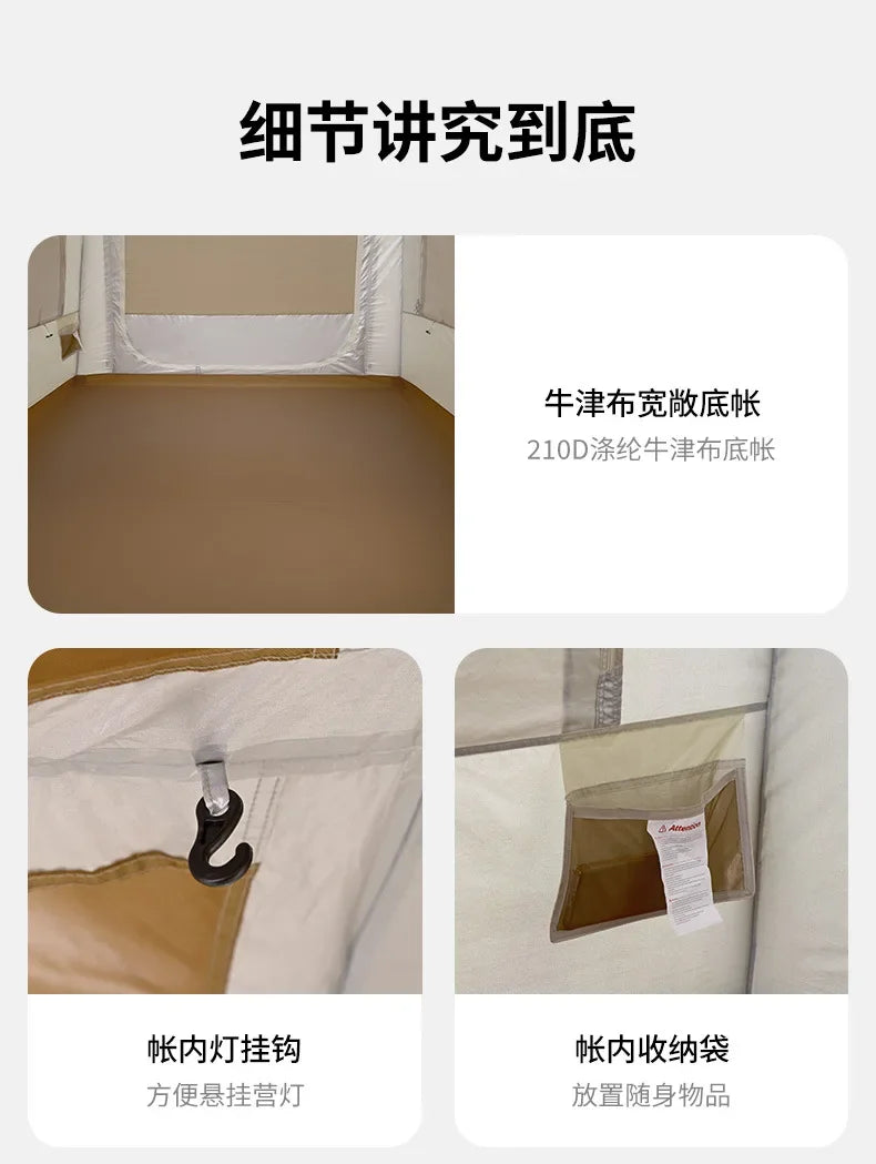 Naturehike-Ango Air Inflatable Tent, Outdoor Camping, Sun Protection, Quickly Open Folding Tent, Large Space, CNH23ZP12002