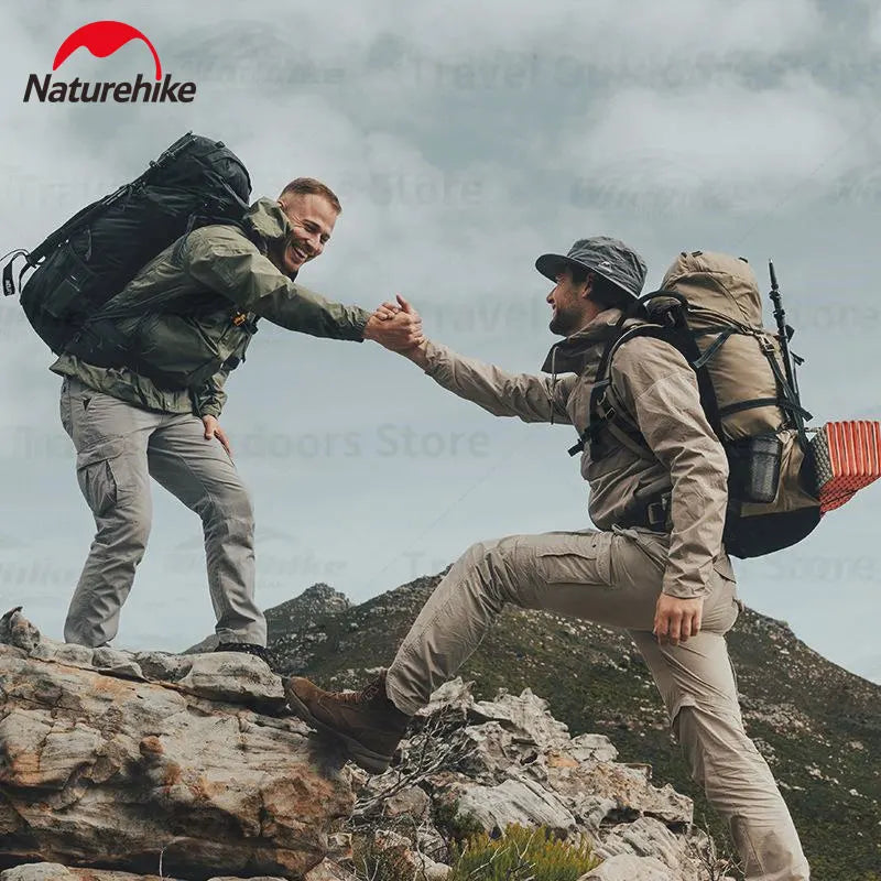 Naturehike Outdoor Backpack 70+5L Large Capacity Trekking Bag Backpack 420D Nylon Camping Hiking Travel Backpack With Rain Cover